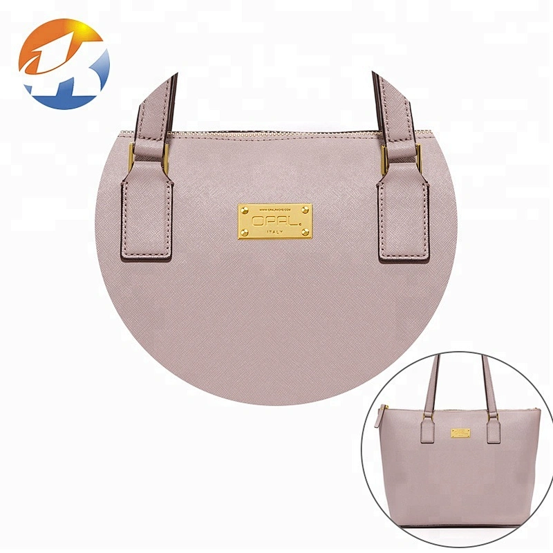 4 Decorative Rivets On Corners Gold Metal Logo Label, Custom Engraved Logo Metal Name Plate Tag for Handbags