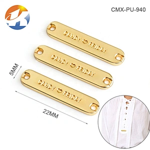 High Quality Garment Accessories Sewing Clothing Metal Labels, Clothing Logo Label Metal Custom Round with Holes for Swimwear