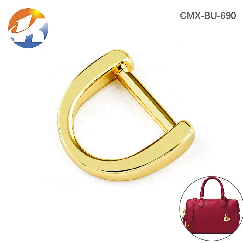 Custom Top Quality Handbag Hardware Alloy Metal D Ring Hook For Bags