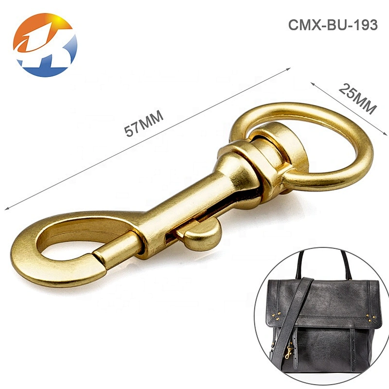 Handbag Hardware Suppliers Gunmetal Metal Dog Swivel Snap Hook, Zinc Alloy Spring Metal Snap Hook for Bags