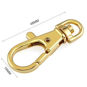 Hot Sale Bag Hardware Metal Swivel Eye Snap Hook Keyring, Wholesale Gold Metal Snap Hook For Handbag