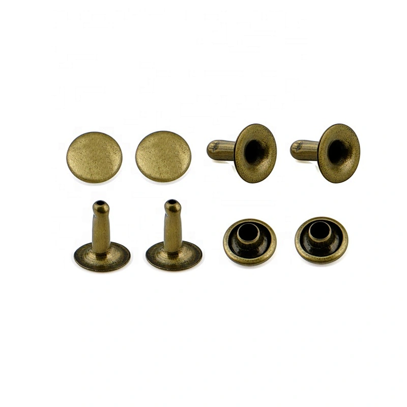 Wholesale Antique Brass Double Layer Metal Rivet For Shoes Garment, Handbag Decoration Rivet