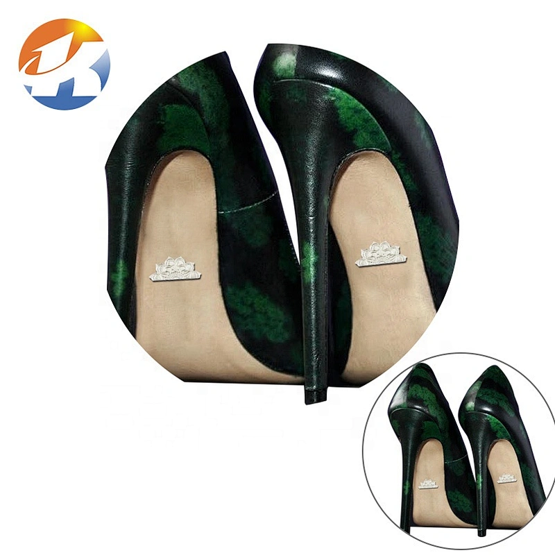Professional Wholesale Custom Shoes Adhesive Metal Brand Logo Plate, Design Nickel Metal Label