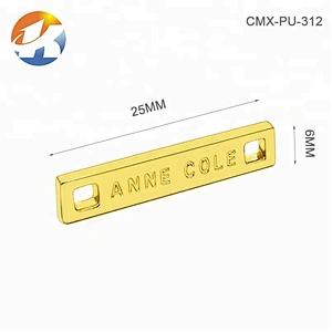 OEM/ODM Hardware Accessories Handbag Metal Brand Logo Label, Custom Metal Name Plate Tag for Handbags and Clothing