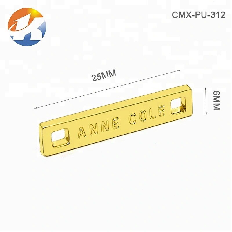 OEM/ODM Hardware Accessories Handbag Metal Brand Logo Label, Custom Metal Name Plate Tag for Handbags and Clothing