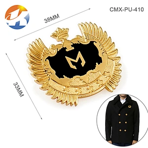 Zinc Alloy Gold Custom Metal Logo Emblem