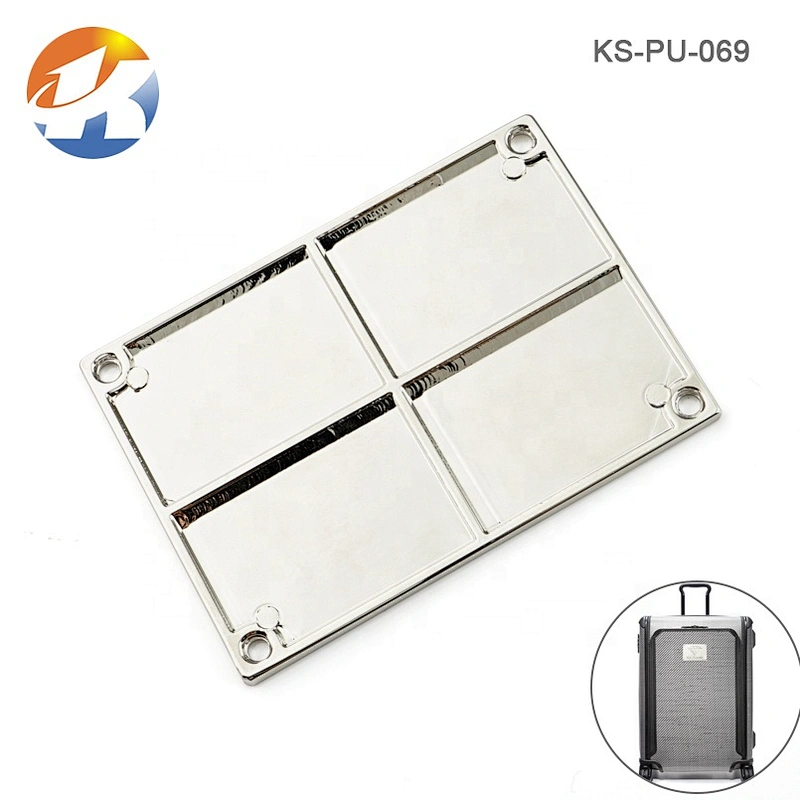 Luxury Hardware Zinc Alloy Logo Plate Label, Custom Tag Brand Silver Label Plates For Handbags
