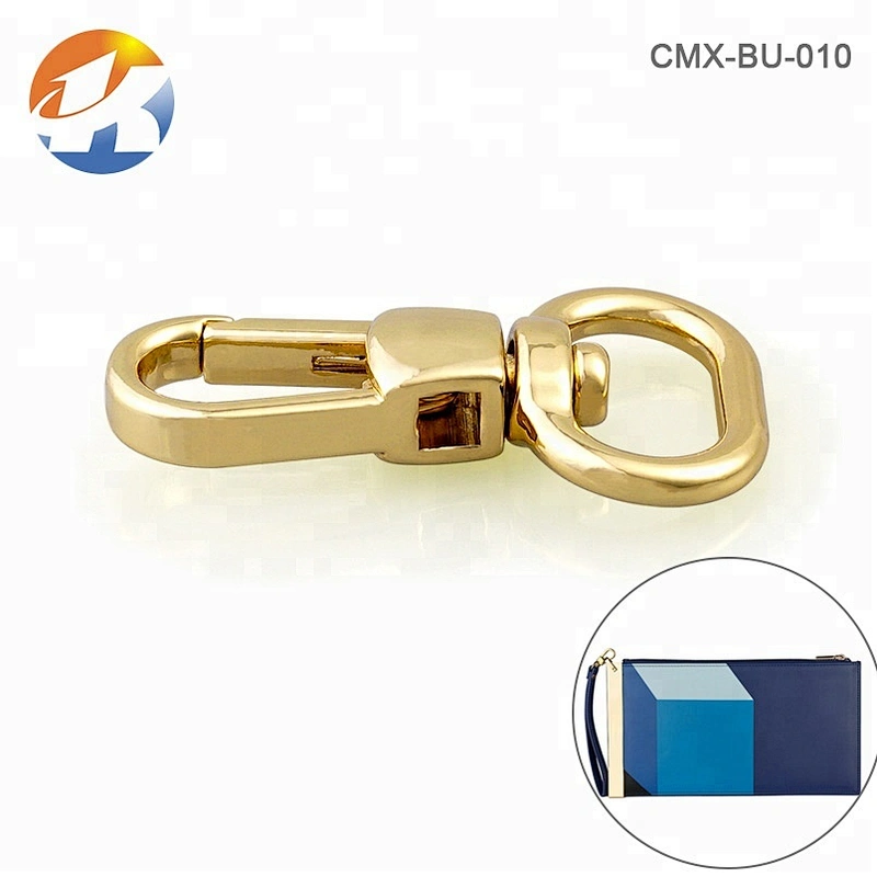 Professional Custom Gold Plated Dog Swivel Metal Snap Hook For Handbag