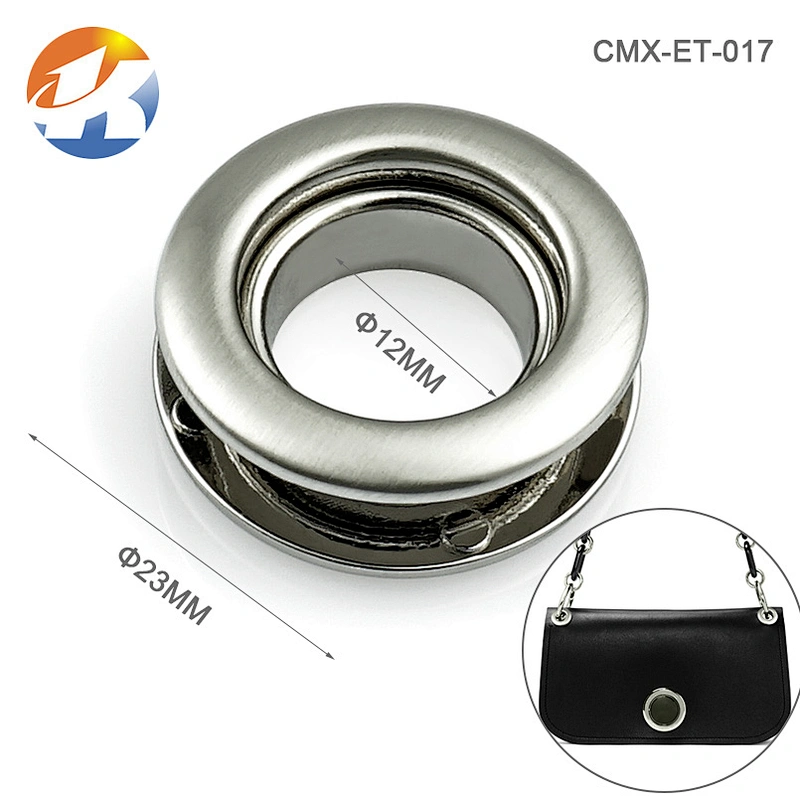 Custom Round Shape Gold Metal Eyelets and Grommet with Engraved Logo for Handbags