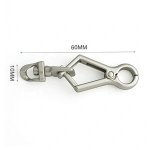 Wholesale High End Handbag Accessories Metal Snap Hook Matt Silver
