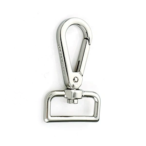High Quality Custom 20mm Metal D Shape Tail Spring Snap Hook, Dull Gold Metal Spring Snap Hook for Handbag Strap
