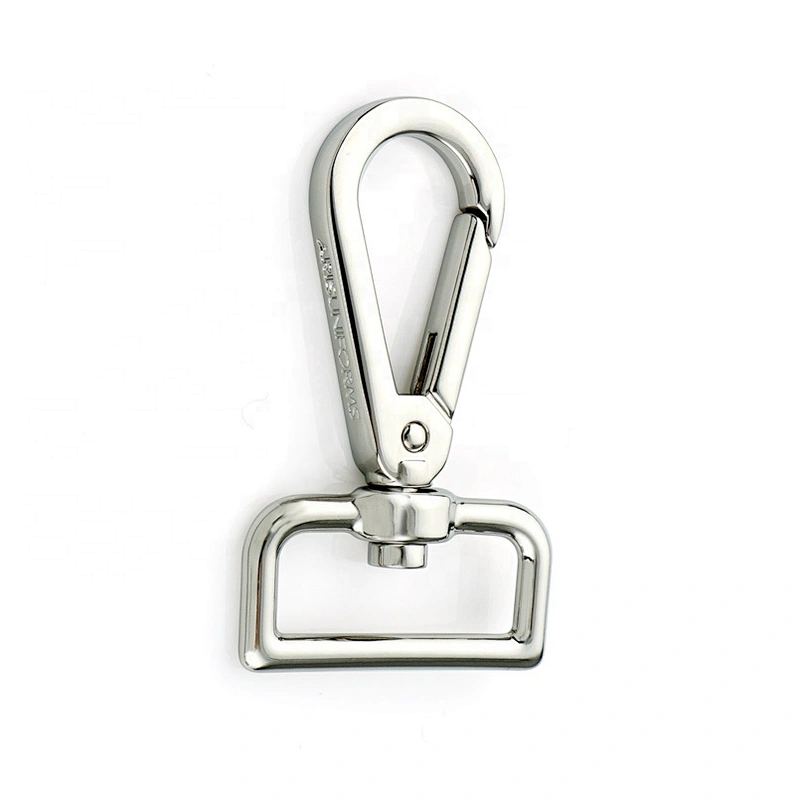 High Quality Custom 20mm Metal D Shape Tail Spring Snap Hook, Dull Gold Metal Spring Snap Hook for Handbag Strap