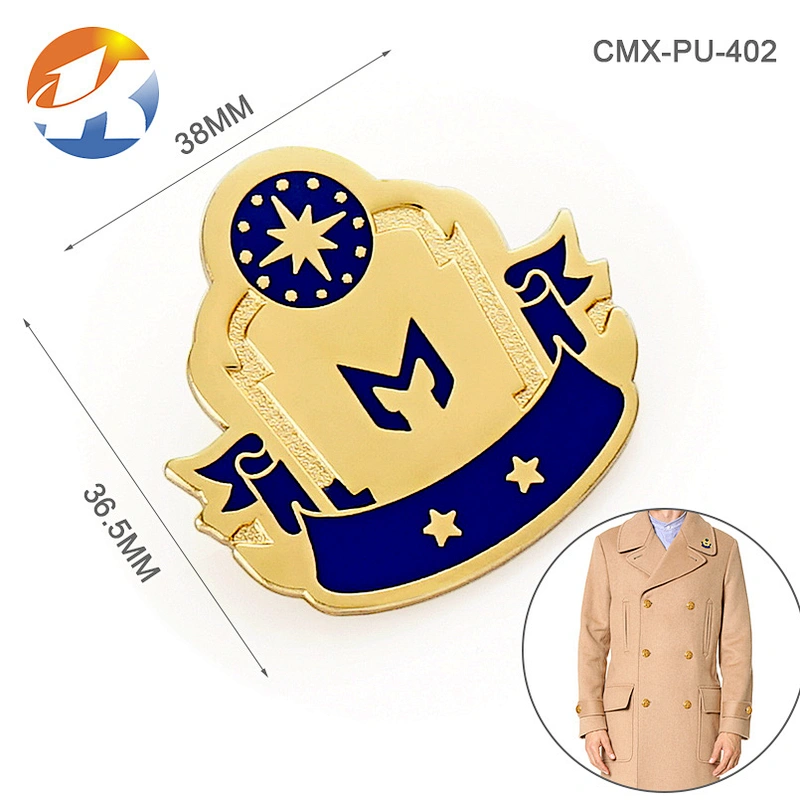 Zinc Alloy Gold Custom Metal Logo Emblem
