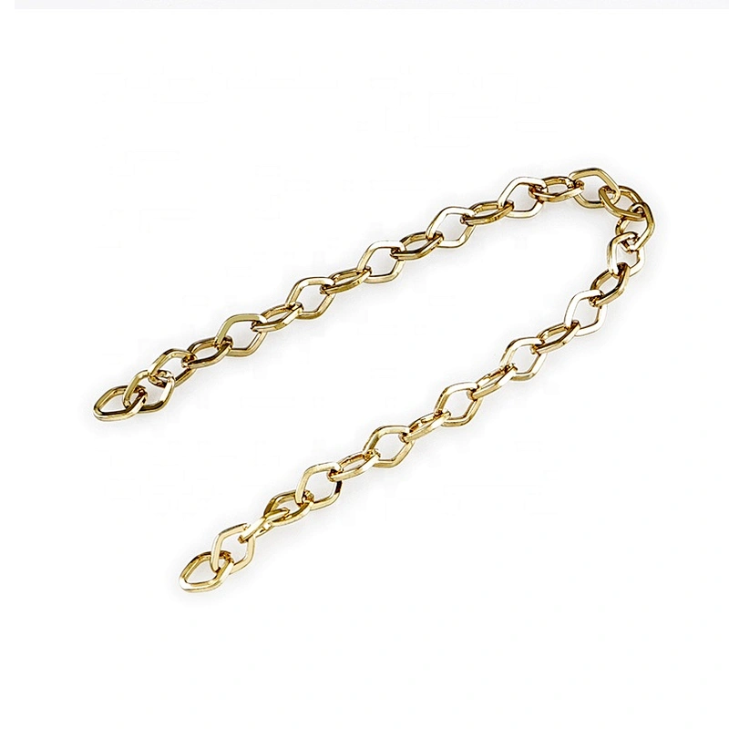 Rhombus Shape Gold Metal Decorative Chain