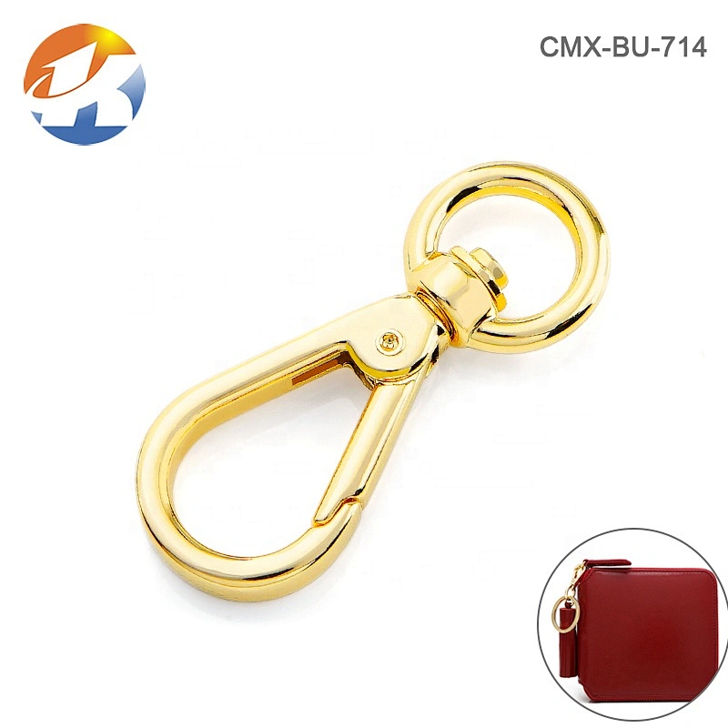 Top Quality Factory Custom 11mm Metal Swivel Snap Hook, Zinc Alloy Metal Spring Snap Hook Gold for Bags