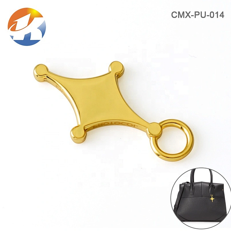 High End Bag Hardware Custom Logo Brand Metal Logo Hang Tags For Handbags
