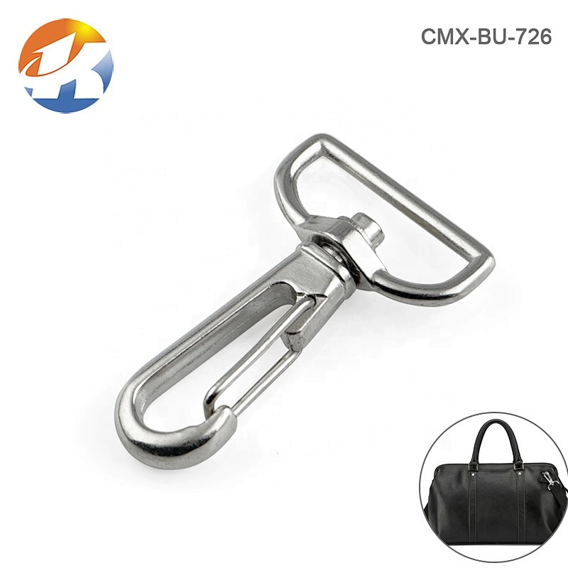 Wholesale Handbag Accessory 1 Inch Nickel Bag Metal Strap Spring Snap Hook