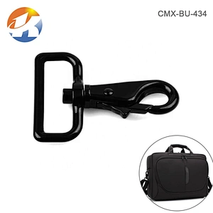 Hot Sale Zinc Alloy Black Dog Lead Strap Metal Hook, 38mm Metal Swivel Snap Hook For Bag