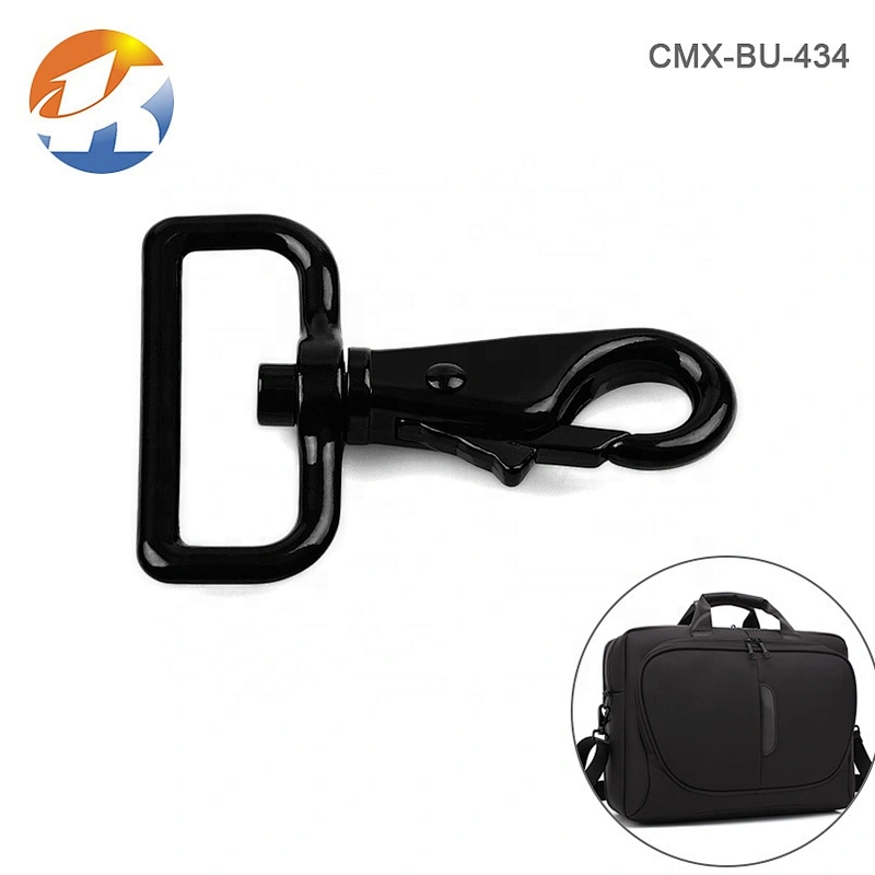 Hot Sale Zinc Alloy Black Dog Lead Strap Metal Hook, 38mm Metal Swivel Snap Hook For Bag