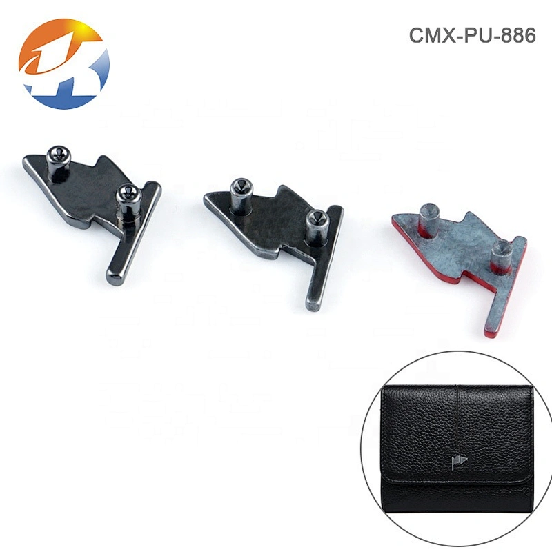 New Product Custom Small Bag Metal Purse Logo, Flag Shape Engraved Metal Tag for Bags