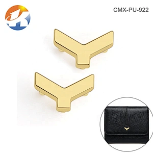 Kangsheng Factory Customized Small Metal Logo Label for Purse, Design Gold Plated Metal Logo*