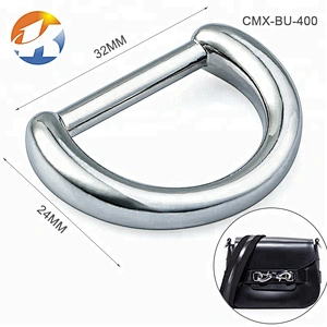 High End Zinc Alloy Handbag Gunmetal Metal D Ring Buckle For Bag
