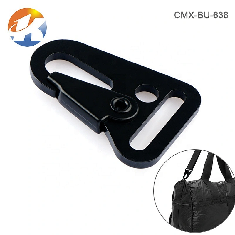 Wholesale High Quality Bag Accessories Metal Strap Snap Hook Buckle, Black Pet Hardware Metal Snap Clip Hook for Backpack