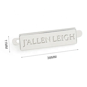 Professional Custom Metal Engraved Name Logo Plates For Handbags