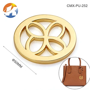 AB Letters Hang Hollow Round Metal Logo Tag