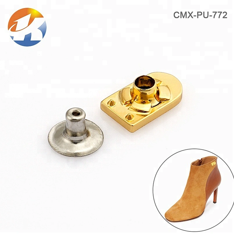 High Level Professional Custom Small Metal Logo for Shoes, Gold Plated Engraved Metal Name Tag for  Purse