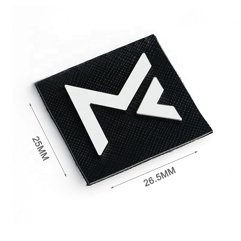 Factory Direct OEM ODM Garment Accessories Leather Metal Label, Custom Metal Letters Plate for Bags