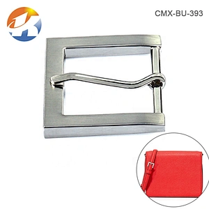 Wholesale Custom Zinc Alloy Die Cast Square Brushed Nickel Metal Pin Belt Buckle