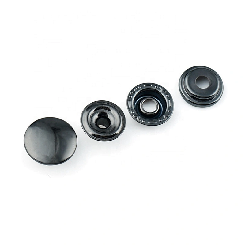 Eco-Friendly Best Price Metal Button For Bags, Garment Accessories Custom 4 Parts Metallic Snap Buttons