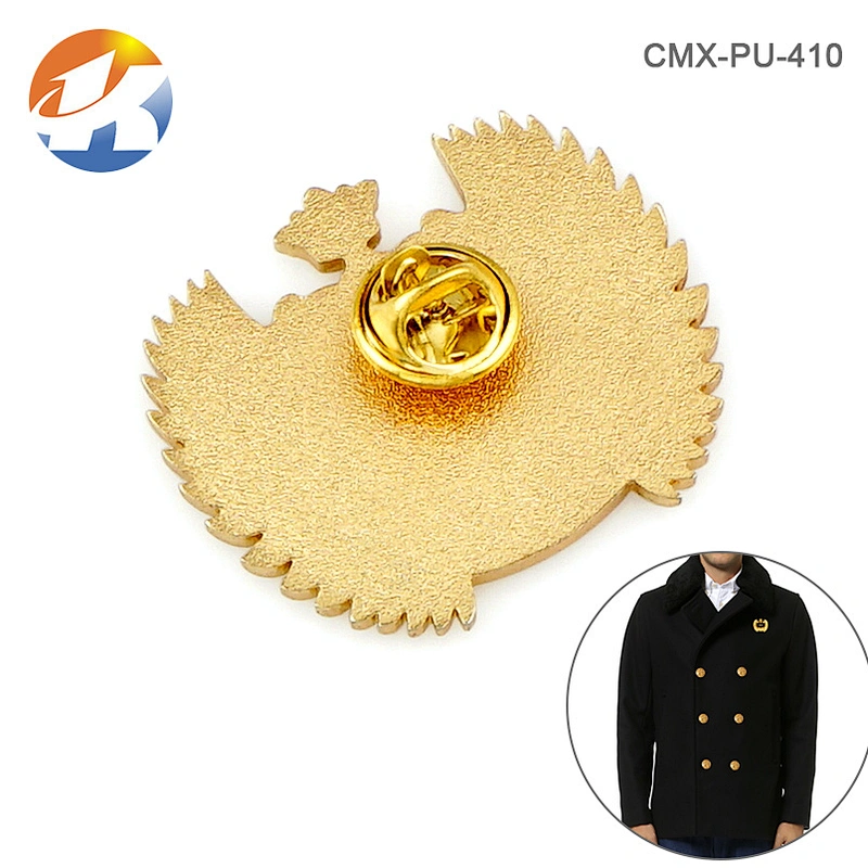 Zinc Alloy Gold Custom Metal Logo Emblem