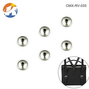 Wholesale Round without Logo Iron Snap Rivets for Bags, Silver Color Single Cap Metal Rivet for Clothing Shoes