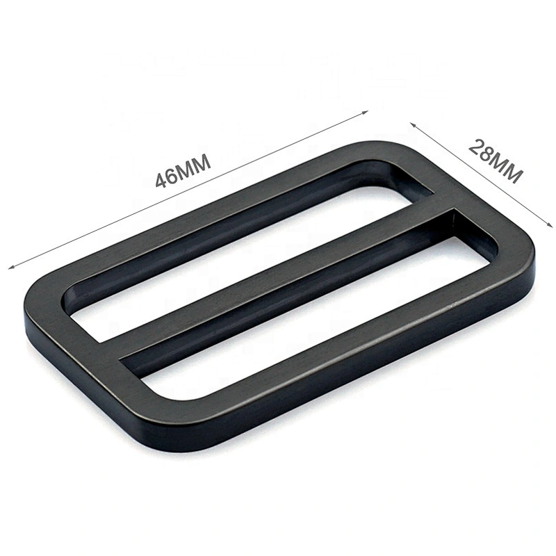 High Grade Bag Accessories Alloy 38mm Metal Bag Buckle, Custom Tri-Glide Bar Metal Buckle Strap Adjust