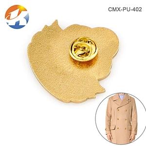 Engraved Logo With Soft Enamel Metal Gold Logo Pins