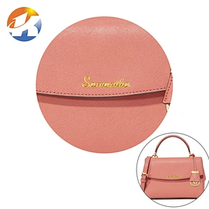 Hot Sale Fashion Light Gold Label Logo Letters Metal Bag Logo, Top Quality Custom Letter Logo Metal Handbag Name Plate for Purse