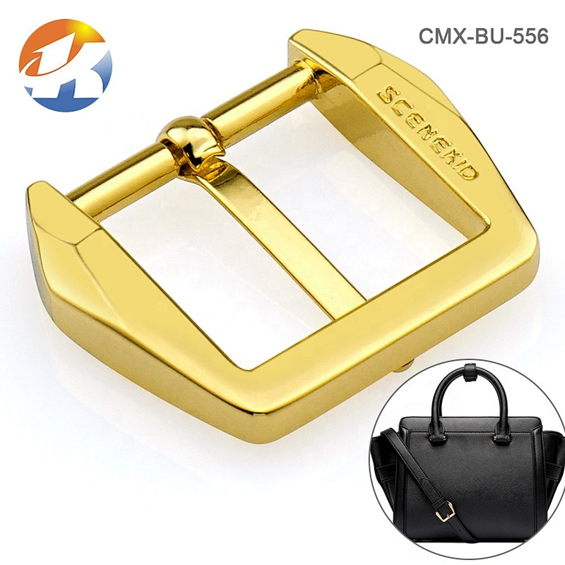 Bag Accessories Custom Fashion Metal Pin Buckle, Gold Plated 20mm Pin Metal Buckle with Engraved Logo