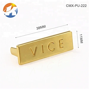 Professional Manufacturer Custom Metal Engraved Logo Name Plate for Handbags, Zinc Alloy Nickel Metal Logo Label