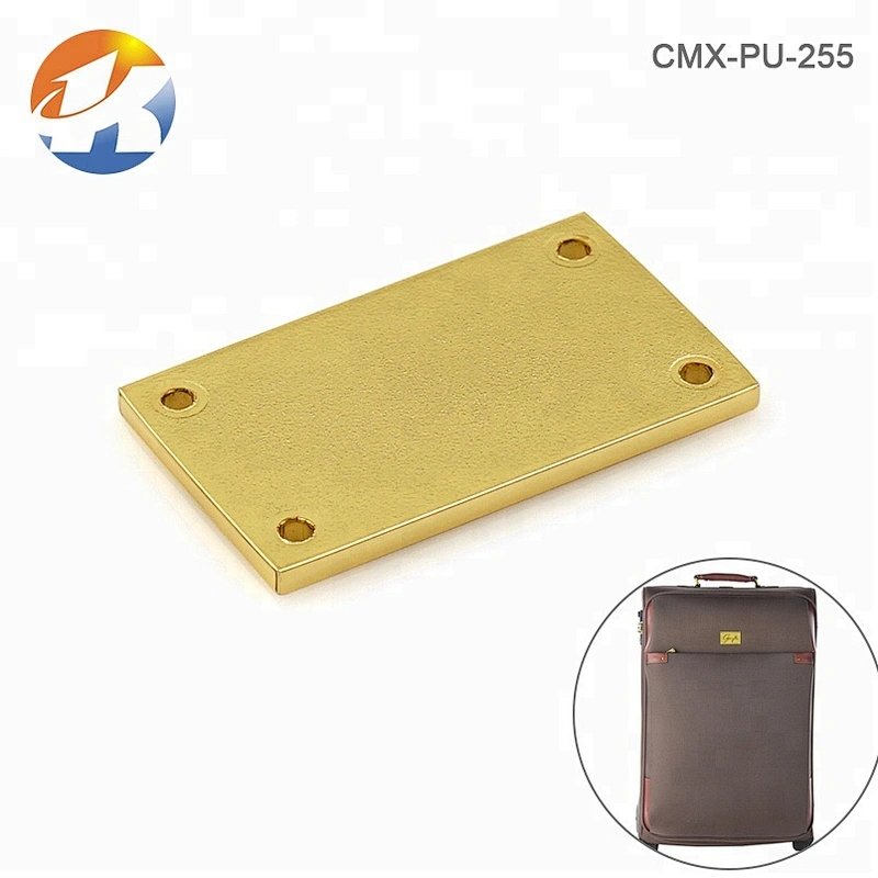 Bag Hardware Custom Metal Logo Rectangle Gold Plated, 17 Years Experience Design Fashion Metal Logo Labels Plate for Handbags