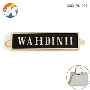 Manufacturer Custom Metal Embossed Logo Label Metal Brand Logo Label Tags Handbags