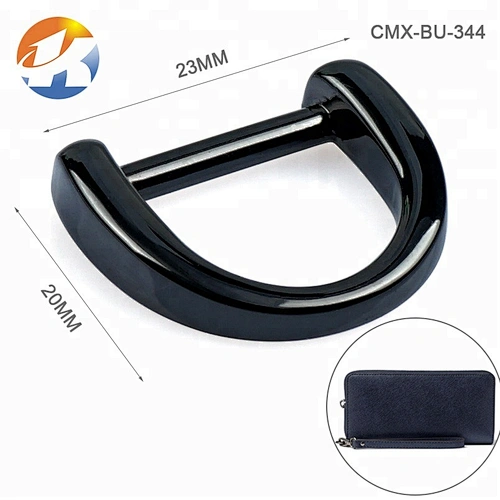 High End Zinc Alloy Handbag Gunmetal Metal D Ring Buckle For Bag