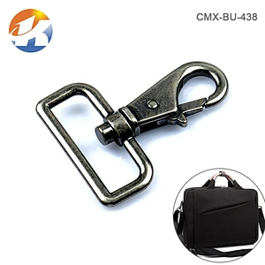 Factory Wholesale Zinc Alloy 1.5 Inch Black Nickel Strong Metal Swivel Snap Hook For Bags and Backpack