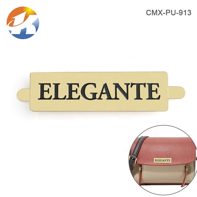 Hot Sale Bag Hardware Gold Metal Nameplate, Custom Metal Logo Label for Handbags*