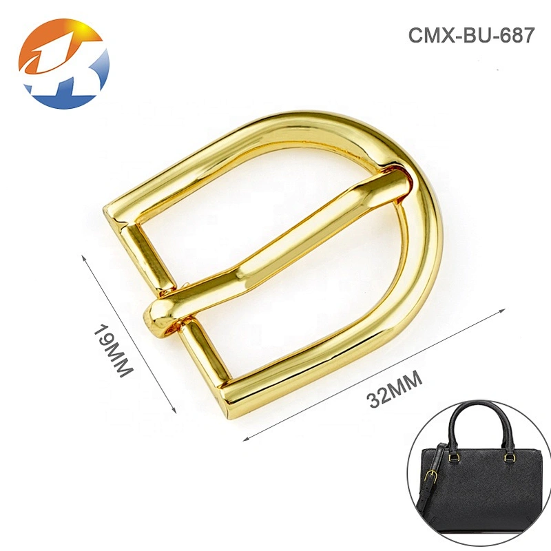 High Quality Custom Gold Metal Pin Buckle,  Wholesale 19mm Metal Pin Buckle for Handbags