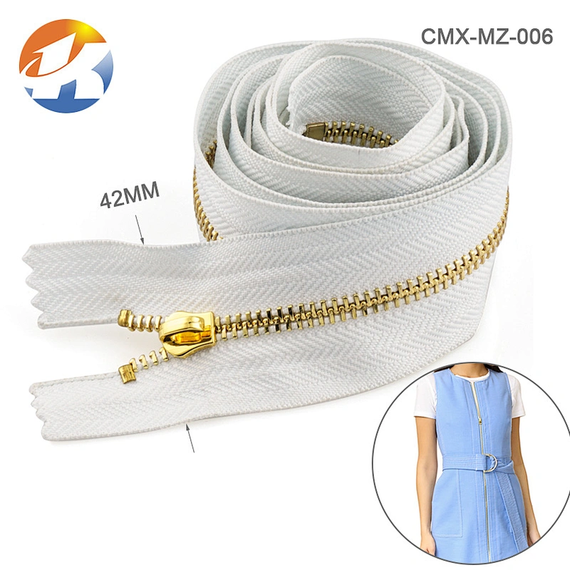High End Handbags Hardware Custom Metal Gold Zipper