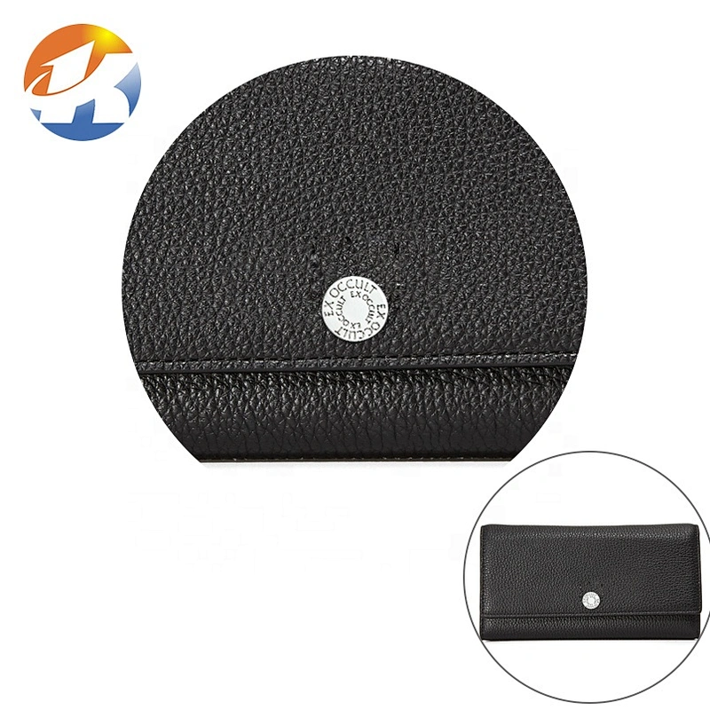 Wholesale Metal Decorative Name Tag, Circle Shape Engraved Metal Logo for Hats and Wallet