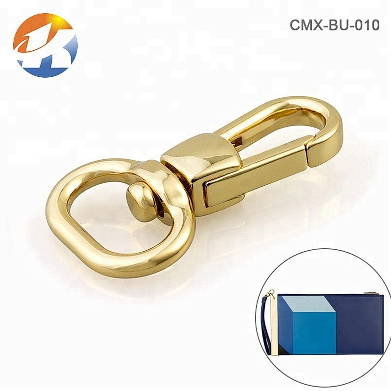 Professional Custom Gold Plated Dog Swivel Metal Snap Hook For Handbag