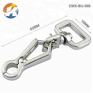 Nickel Plated Dog Collar Metal Strap Trigger Swivel Snap Hook For Bags